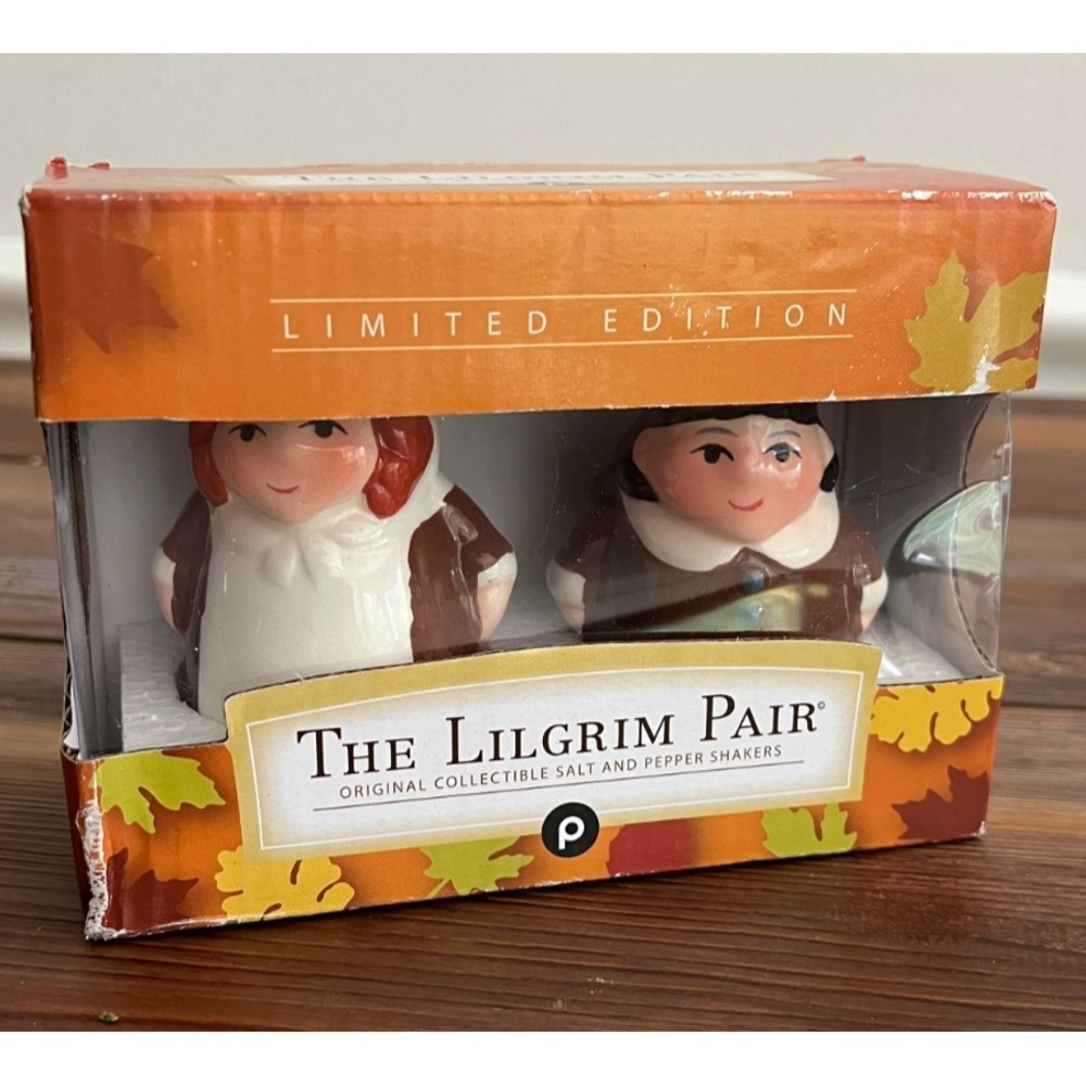 Publix Lilgrim Pair Pilgrim Salt Pepper Shakers Limited Edition Thanksgiving New
